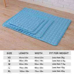 Absorção de água Pet Cooling Mat, Cobertor profissional, Manter resfriamento Ice Silk Dog Bed, carro, sofá, cachorro, crianças e adultos - Image 5