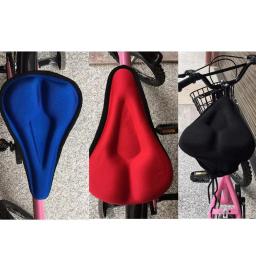 Sela de bicicleta 3d capa de assento de bicicleta acolchoada ampla gel almofada macia exercício almofada de assento de bicicleta de montanha de espuma larga - Image 2