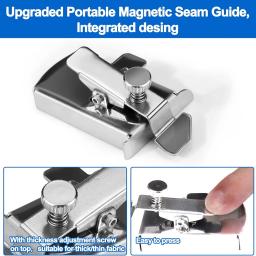 Universal Magnetic Seam Guide for Sewing Machine, Multifuncional Straight Line Hems, Régua Suprimentos - Image 5