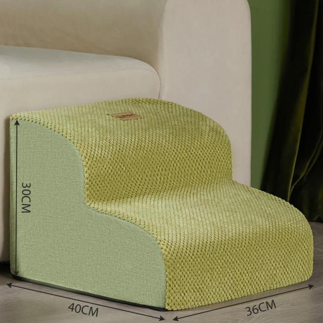 Escadas de Espuma de Memória Antideslizantes para Cães e Gatos Pequenos - Rampa Segura para Sofá e Acesso Fácil para Filhotes