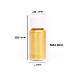 Tinta acrílica metálica dourada para coloração estatuária, roupas pintadas à mão DIY, pigmentos líquidos de graffiti, tinta acrílica impermeável, não desbotada, 2P, 10ml - Image 3