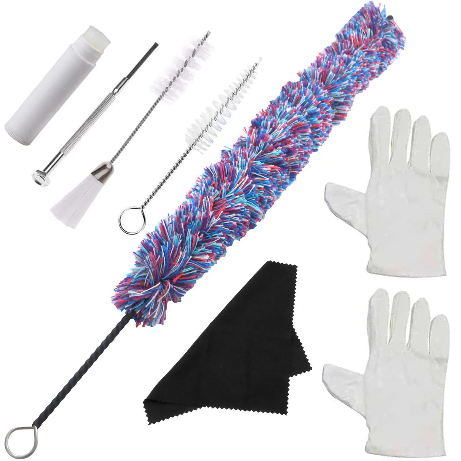 Saxofone flauta kit de limpeza escova de limpeza cotonete luvas e chave de fenda para sax reparação e limpeza kits de manutenção - Image 1