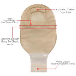 Ostomia colostomia sacos, bolsas drenáveis com aro e olhar, suprimentos ostomia ostomia, cuidados com o estoma, 10 sacos, 15 sacos, 6 barreiras, 2 pcs - Image 2