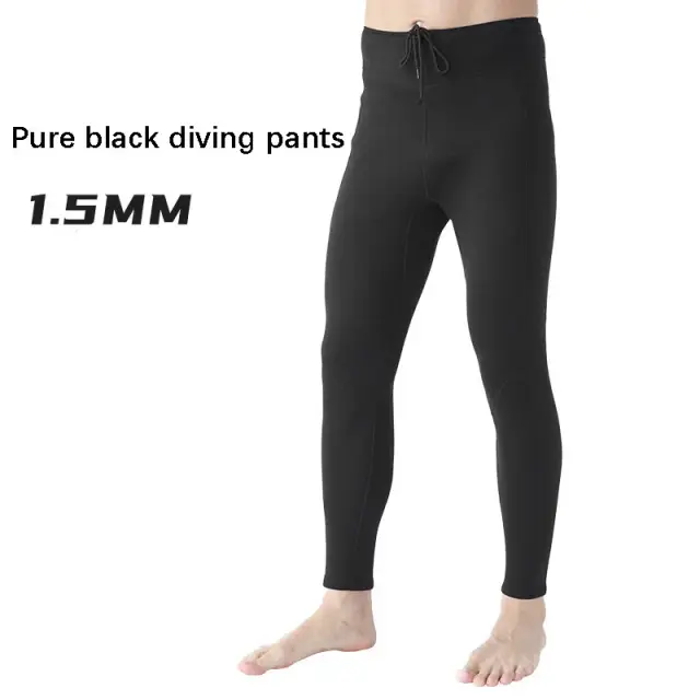 Calças de Mergulho em Neoprene para Homens com Alça Ajustável, Ideais para Surf e Pesca, 1,5mm, Mantêm Aquecido no Mergulho Livre