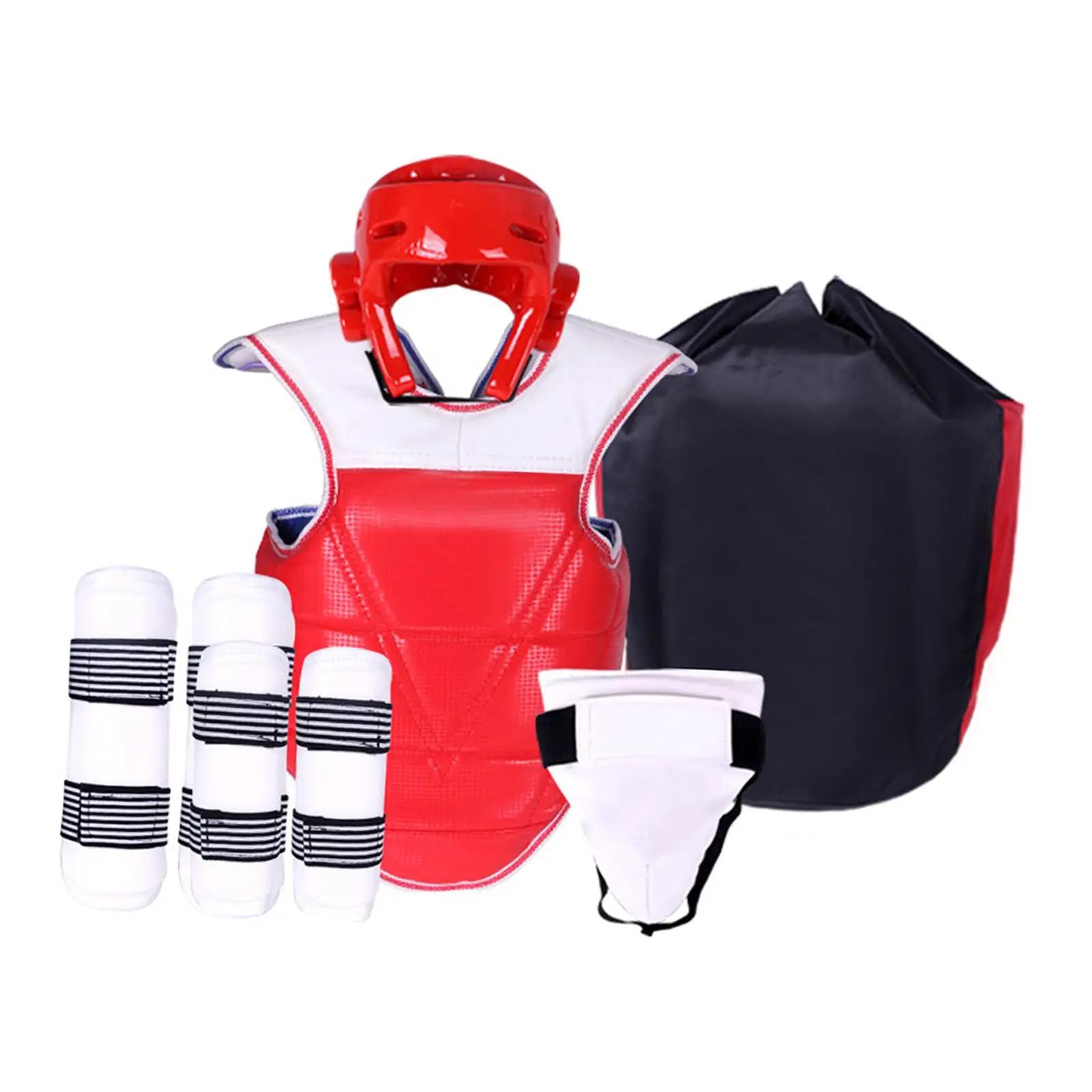 Equipamento protetor para treinamento em artes marciais, Taekwondo masculino, equipamento versátil, vermelho - Image 1
