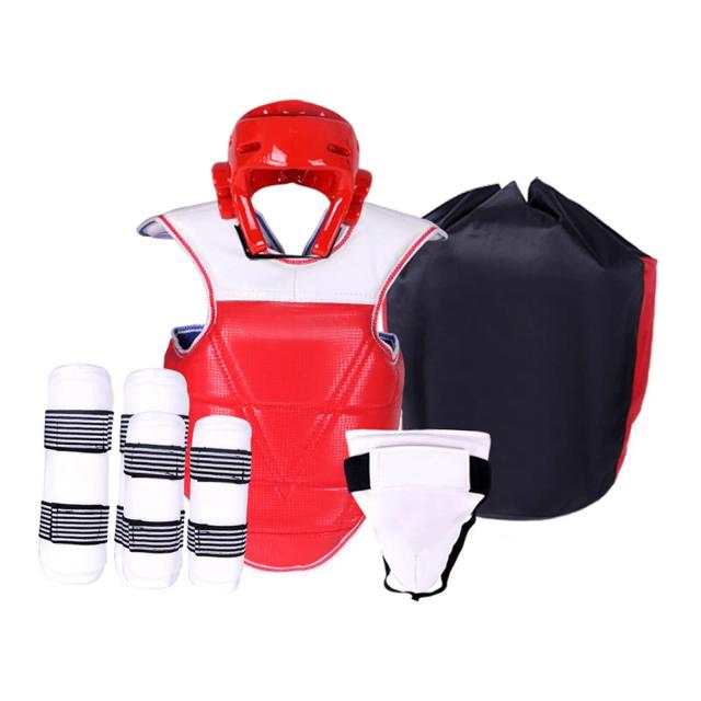 Equipamento Protetor Versátil Vermelho para Treinamento de Taekwondo Masculino