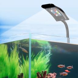 Mini aquário LED luz com temporizador, lâmpada do tanque de peixes, clip na luz, rotação de 360 °, 6W, USB, 10 brilho ajustável - Image 6