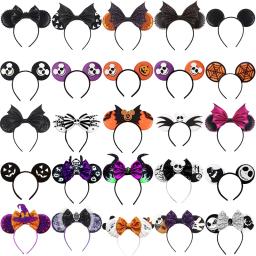 Disney bat esqueleto orelha bandana para adultos crianças cosplay halloween bruxa hairband feminino meninas fantasma arcos festa acessórios de cabelo - Image 1