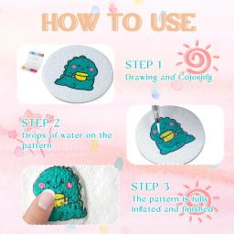 3d magia inchado espuma textura pintura papel para crianças diy desenho arte educacional artesanato esponja placa de lona brinquedo artesanato - Image 5