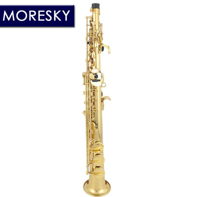 Saxofone Soprano Moresky Bb com Caixas Duras SS-101 para Música de Alta Qualidade