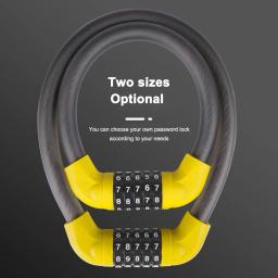 Bloqueio De Bicicleta Universal com Combinação De Código De 5 Dígitos, Anti-Theft Bike Lock, Equipamento De Bloqueio De Segurança, MTB Acessórios De Bicicleta - Image 2