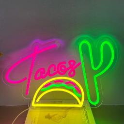LED Neon Food Sign Taco, Neon Sign Taco, Mexicano - Image 4