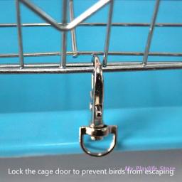 20 pçs metal gancho cinto clipe fechadura da porta para animais de estimação gaiola prevenir garra gatilho aberto fixação gaiola portas - Image 4