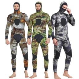 1.5/3mm terno de mergulho à prova de frio quente maiô de uma peça terno de caça de peixe corpo dividido mergulho livre surf sui t - Image 1
