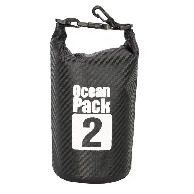 Saco de natação seco impermeável da fibra do carbono, armazenamento dobrável exterior, saco Rafting da praia, 2 L, 5 L, 10 L, 15 L, 20 L, 30L - Image 1