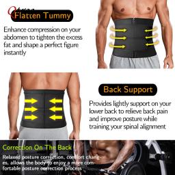 Cintura trainer espartilho para homens treino sauna suor barriga trimmer cinto esportes compressão corpo shaper cinto de fitness perda de peso - Image 5
