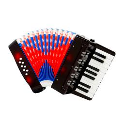 Ar-60 Instrumentos de Teclado Profissional, Acordeão Celulóide, 8 Bass, Vinho Escuro, Adequado para Desempenho, Aprendizagem, 17 Chaves - Image 1