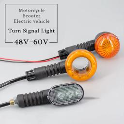 LED Turn Signal Light para bicicleta elétrica, lanterna de segurança, acessórios para veículos elétricos, ciclismo, motocicleta, E-bike, 36-72V, 1 par - Image 1