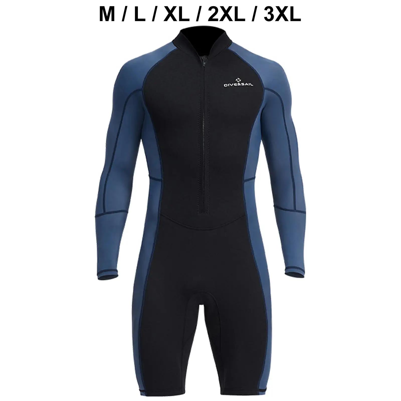 Terno de mergulho baixinho neoprene para homens, Wetsuit 1.5mm, Roupa de banho para esportes aquáticos, Caiaque - Image 1