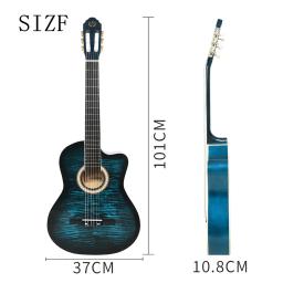 M MBAT-Guitarra clássica com Fret Spruce painel, instrumento profissional de cordas, guitarra para prática, 39 em - Image 4