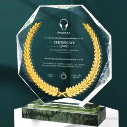 Troféu De Vidro Personalizado, Criativo, Honra De Alta Qualidade, Prêmio De Lembrança, Forma Geométrica, Troféu De Cristal De Mármore - Image 5
