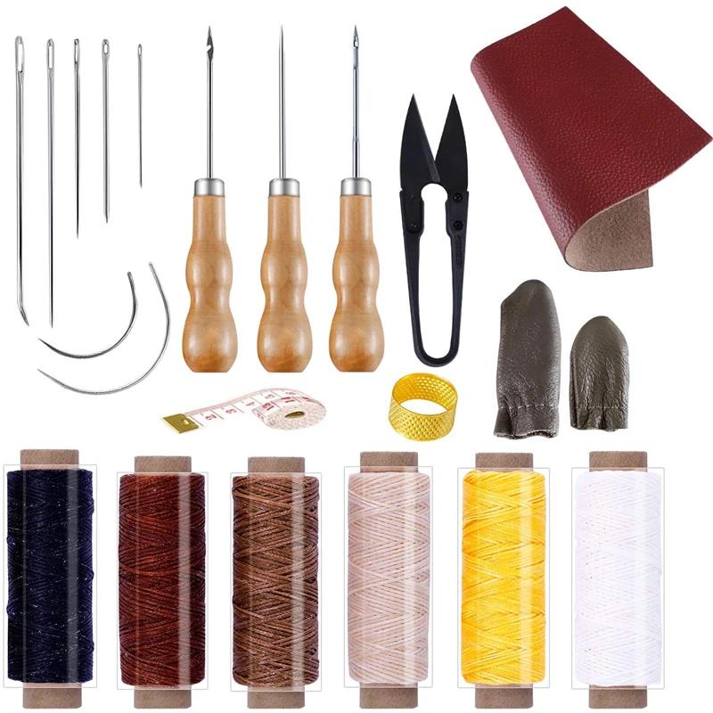 Miusie prático artesanato de couro ferramenta de costura punch kit cortador escultura trabalho costura leathercraft conjunto ferramentas para iniciante - Image 1