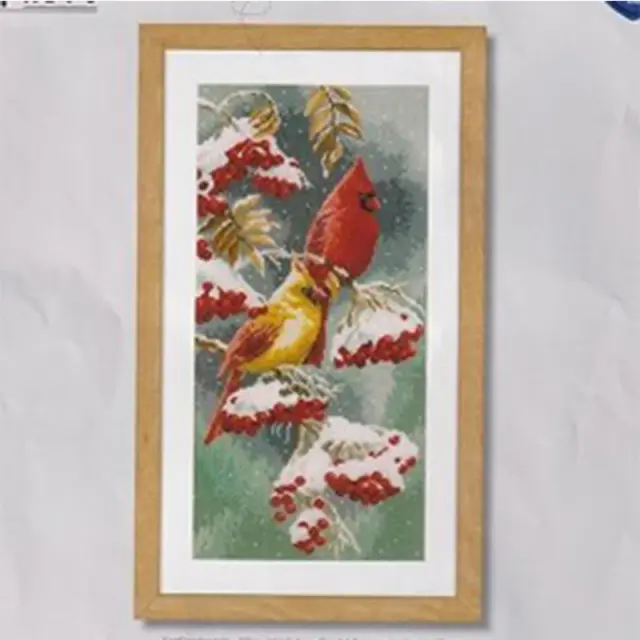 Kits de Ponto Cruz para Adultos - Conjunto de Artesanato Natalino com Linhas e Agulhas DIY - Modelo 6622