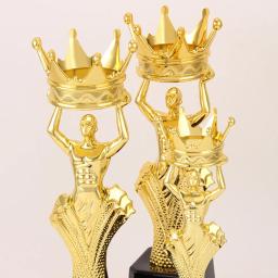 Plástico Recompensa Prêmio Cup, Pequeno Troféu Dourado, Cantando e Dança Concurso Troféu, Estátua Dourada - Image 4