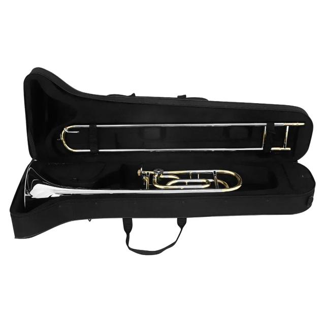 Trombone Bb Slade Tenor em Laca Dourada - Instrumento Musical Profissional com Estojo e Bocal