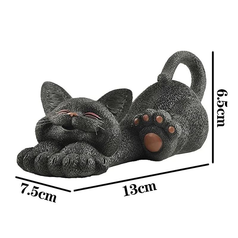 Kawaii Gato Sorridente Enfeites, Resina Encantos, Decoração para Casa, Miniaturas Artesanato, Mini Acessórios De Jardim - Image 1