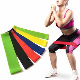 Elastic Yoga Resistência Belt, Squat Butt Aids, Fitness Exercício Anel, Alongamento Belt, 5pcs - Image 1