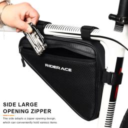 Riderace sacos de tubo de ciclismo à prova dwaterproof água 1.5l mtb bicicleta estrada triângulo saco quadro ciclismo sacos dianteiros ferramentas reparo pannier saco da bicicleta - Image 3