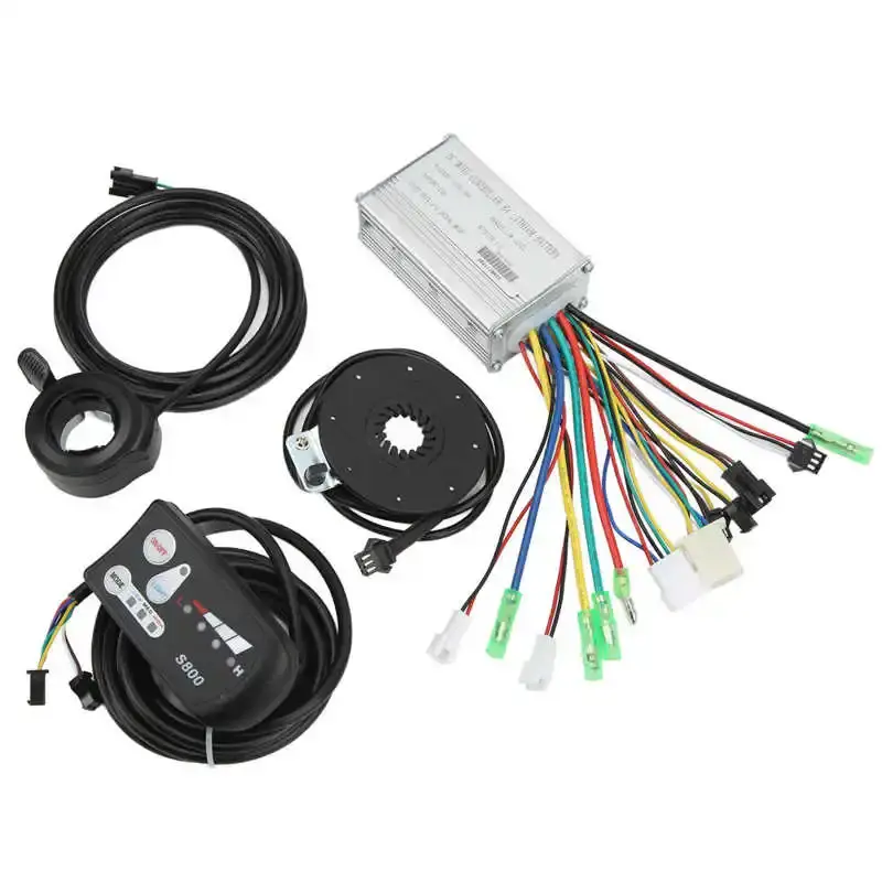 Kit de conversão de bicicleta elétrica, controlador com display 36v 48v para motor de 350w - Image 1