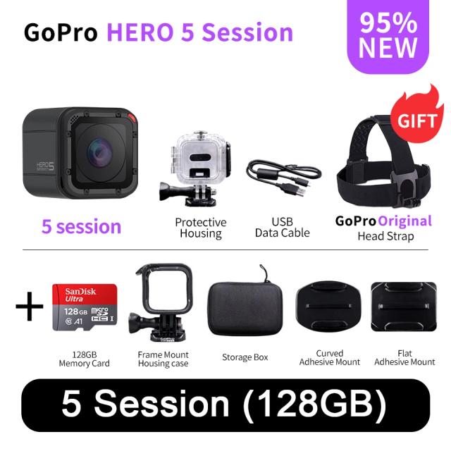 GoPro HERO5 Session Câmera de Ação 4K Mini Filmadora para Esportes