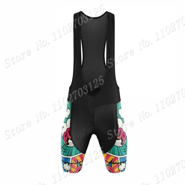 Conjunto de Jersey de Ciclismo Explosivo para Verão - Camisas e Bib Shorts de MTB com Estampa de Anime 2022