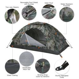 Barraca de acampamento ultraleve, camada única, portátil, revestimento anti-uv, para caminhadas, ao ar livre, praia, pesca, suprimentos de viagem, uf 30 + - Image 4