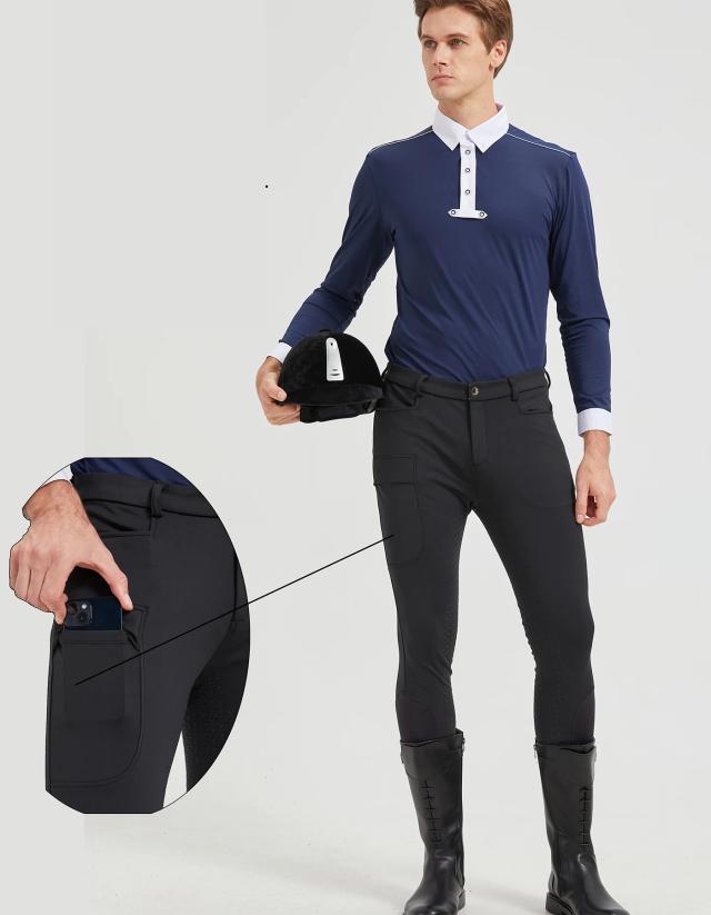Calças Equestres Masculinas Silicone Antiderrapante Elástica Secagem Rápida M
