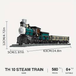 Blocos de construção de locomotivas para crianças, Tijolos modulares, Modelo técnico, Locomotiva, CN5700, GWR Steam Train, Railway Express, Brinquedos Presentes - Image 2