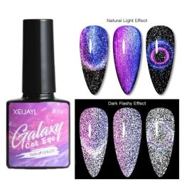 Gel Reflexivo Magnético Esmalte, Gel para Olhos Sparkly Cat, Manicure Shining Rainbow, Gel de Desenho, 9D, Roxo, Rosa, 7,3 ml - Image 5