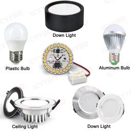 1 pacote lâmpada led remendo luz placa smd módulo redondo fonte de luz bola de críquete lâmpada ac220v led 3w 5 7 9 12 15 18 - Image 6