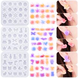 Cristal Epoxy Resina Ear Stud Kit, Jóias Fazendo Suprimentos, Estrelas Brincos, Mini Flores Brincos Gatinho - Image 1