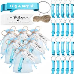 25-100 conjuntos de abridores de garrafa chaveiro lembranças de retorno de chá de bebê para convidados menino menina obrigado presentes para gênero revelar lembrança de festa - Image 1