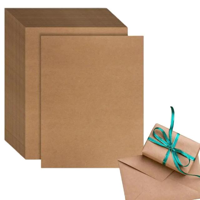 Cartões de Visita em Branco em Papel Kraft Pesado - 100 Cartões A6 para Projetos DIY