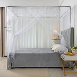 Mosquiteiro portátil para quarto, viagens ao ar livre, barraca à prova de insetos, cor sólida do verão, dossel anti-mosquito - Image 5