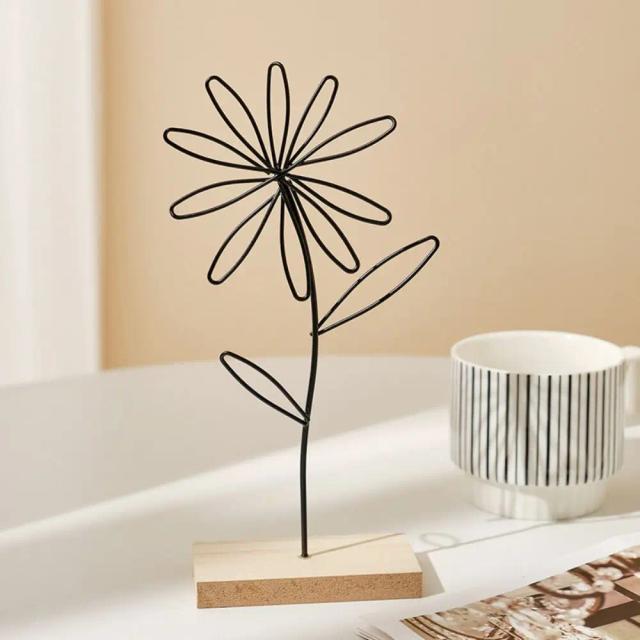 Ornamentos de Flor de Ferro para Sala de Estar: Criativos Artesanatos e Decorações para Gabinete de TV e Armário de Vinho