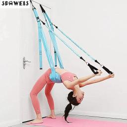 Correia de ioga aérea ajustável para mulheres, porta elástica, rede suspensa, balanço, fitness, suporte de mão, dispositivo de treinamento de corda - Image 1