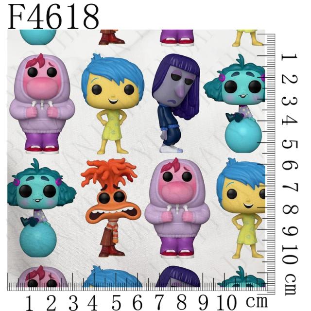 Tecido de poliéster e algodão com estampas de desenhos animados para costura DIY - 45x145cm - Estampa F4617