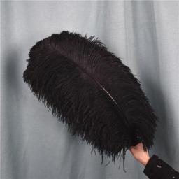 Plumas de Decoração de Penas De Avestruz Preta, Vasos Bordados Artesanais, Mesas De Festa, Decoração DIY, 15-70cm - Image 3