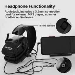 Earmuff anti-ruído tático para caça e tiro, fones de ouvido eletrônicos, redução de ruído, proteção auditiva, proteção auditiva - Image 4