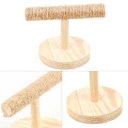 Papagaio De Madeira Do Tabletop Poleiro Brinquedo, treinamento do carrinho do pássaro, garra do sisal do exercício, pés que moem a vara, morder mastigar brinquedos - Image 6